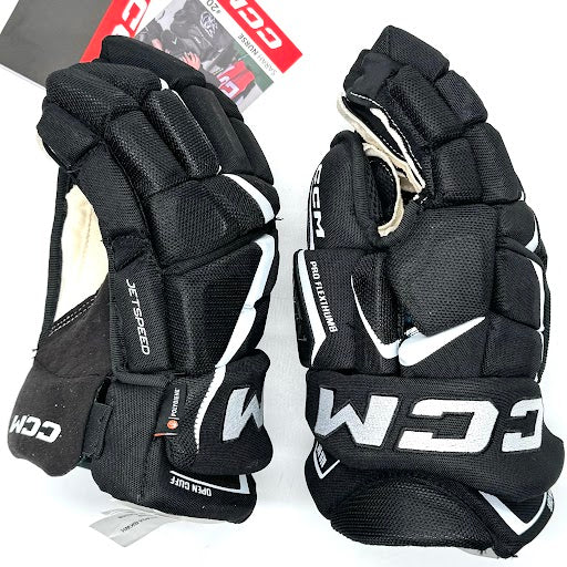 CCM HGFTW - Gant de hockey Pro Stock - (Noir/Blanc)